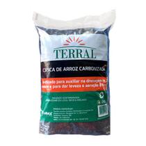 Casca de arroz carbonizada 4l - terral