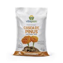 Casca de Pinus Natural Médio para Jardinagem Vitaplan 1kg