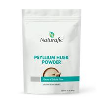 Casca de psyllium em pó Naturafic 946ml 100% fibra natural pura