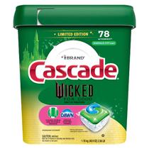 Cascade "Wicked: For Good" Edição Limitada Completas Cápsulas para Lava-louças, Detergente para Lava-louças, Cidade Esmeralda, 78 unidades