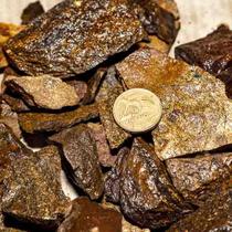 Cascalho Bruto de Bronzita Natural 1 Kg - Tamanhos de 10 a 70mm - Tipo A