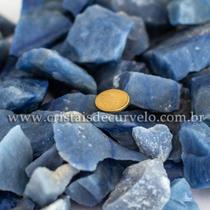 Cascalho Bruto de Quartzo Azul Natural - 1 Kg - Tamanhos de 10 a 70mm - Tipo B