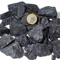Cascalho Bruto de Quartzo Preto Natural 5 Kg - Tamanhos de 10 a 70mm Tipo A