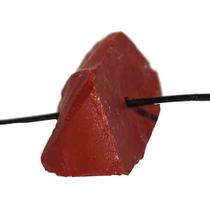 Cascalho Bruto Jaspe Vermelho Natural Furado no Centro - 05 Unidades