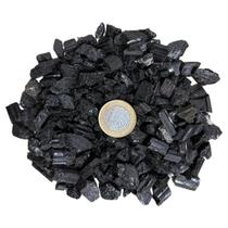 Cascalho Chips Pedra Turmalina Negra Bruta - 500g - Equilíbrio