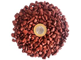 Cascalho De Pedra Jaspe Vermelho Natural Rolada 1 Kg