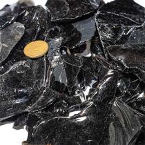 Cascalho Obsidiana Negra 1kg Natural para Orgonite - Pedra Bruta 25mm