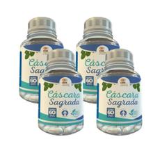 Cáscara Sagrada - 60 Caps 500Mg Kit Com - 4 Potes