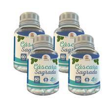 Cáscara Sagrada - 60 Caps 500Mg Kit Com - 4 Potes