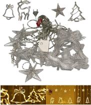 Cascata 120 Leds Símbolos Natalinos 2,5 Metros Com 8 Funções