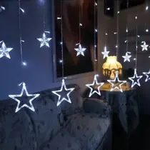 Cascata 138 Leds C Estrelas 2,5 Mdecoração 8 Funções