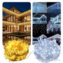 Cascata 200 Led 5 Metros Natal Luz Fixa Com Emenda 127V e 220V Cascata 200 Led 5 Metros Natal Luz Fixa Com Emenda 127V e 220V