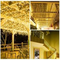 Cascata 200 Led's 110v 5 M Natal para festas e decoração 200Cascata Cascata 200 Led's 110v 5 M Natal para festas e decoração 200Cascata