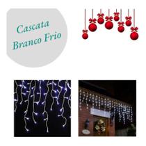 Cascata 200 Leds 5m Pisca Pisca Branco Enfeite Natal Decorativo