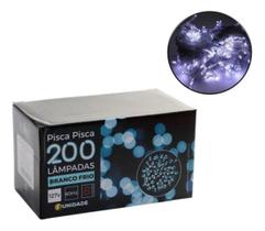 Cascata 200 Leds Branco Frio 127v 3,8m 8 Funcoes Natal Cascata 200 Leds Branco Frio 127v 3,8m 8 Funcoes Natal
