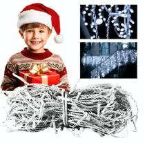 Cascata 3 Metros 100 Leds Decoração De Natal 8 Funções Pisca Cascata 3 Metros 100 Leds Decoração De Natal 8 Funções Pisca