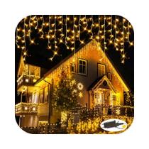 Cascata 320 Led 10 Funções Prova D'água Branco Quente 31v Bivolt Fio Branco 8m Uso Externo Natal Cascata 320 Led 10 Funções Prova D'água Branco Quente 31v Bivolt Fio Branco 8m Uso Externo Natal