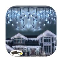 Cascata 350 Led 10 Funções Prova D'água 31v Bivolt Fio Verde 10m Uso Externo Natal Cascata 350 Led 10 Funções Prova D'água 31v Bivolt Fio Verde 10m Uso Externo Natal
