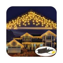 Cascata 400 Led 8 Funções Prova D'água Branco Quente 31v Bivolt Fio Branco10m Uso Externo Natal Cascata 400 Led 8 Funções Prova D'água Branco Quente 31v Bivolt Fio Branco10m Uso Externo Natal