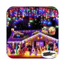 Cascata 400 Led 8 Funções Prova D'água Colorido 31v Bivolt Fio Branco 10m Uso Externo Natal Cascata 400 Led 8 Funções Prova D'água Colorido 31v Bivolt Fio Branco 10m Uso Externo Natal