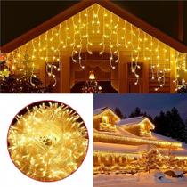 Cascata 400 Led's Decoração Natal Festas até 10m Fixo ou 8 Funções 110v/220v