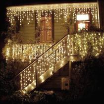 Cascata 400 Leds 10 Metros Luz Amarela Fixa - 127v Ou 220v