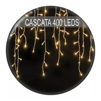 Cascata 400 Leds 10m Branco Quente Fixa 8 Funções 220v - 6988052657516