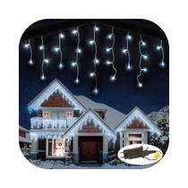 Cascata 400 Leds Com Strobo 10 Metros Prova D'água 31v Bivolt Natal Branco Quente E Frio Decoração Cascata 400 Leds Com Strobo 10 Metros Prova D'água 31v Bivolt Natal Branco Quente E Frio Decoração