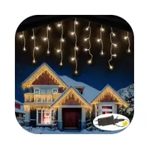 Cascata 400 Leds Com Strobo 10 Metros Prova D'água 31v Bivolt Natal Branco Quente E Frio Decoração Cascata 400 Leds Com Strobo 10 Metros Prova D'água 31v Bivolt Natal Branco Quente E Frio Decoração