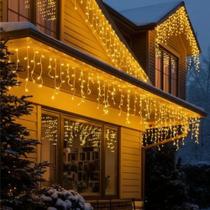 Cascata 400 Leds Natal 10M Fio Branco Luz Fi Branco Frio 11 Cascata 400 Leds Natal 10M Fio Branco Luz Fi Branco Frio 11