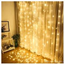 Cascata Cortina De Natal 780 LED Luz Amarela 8 Funções 5x3m 220V Cascata Cortina De Natal 780 LED Luz Amarela 8 Funções 5x3m 220V