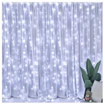 Cascata Cortina De Natal 780 LED Luz Branca 8 Funções 5x3m 220V Cascata Cortina De Natal 780 LED Luz Branca 8 Funções 5x3m 220V