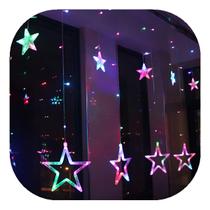 Cascata De Estrela 138 Led 8 Funções Natal Azul3c Luzes Colorido USO INTERNO Cascata De Estrela 138 Led 8 Funções Natal Azul3c Luzes Colorido USO INTERNO