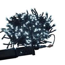 Cascata de led natal branco frio 500 leds 50 metros fio verde