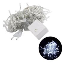 Cascata de Luzes Pisca Pisca LED Natalinas 4,3m, 8 Funções 240 Leds 127V Cascata de Luzes Pisca Pisca LED Natalinas 4,3m, 8 Funções 240 Leds 127V