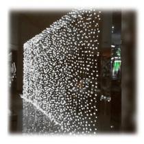 Cascata De Natal 320 LED Luz Branca 8 Funções 3x3m 220V - Gici Christmas