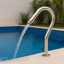 Cascata de Piso Tubular para Piscina em Aço Inox