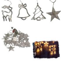 Cascata De Símbolos Natalinos 8 Funções 120 Leds 127V 2,5 Mt