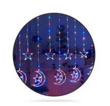 Cascata Decoração Natal Fio De Fada Lua E Estrela 115 Leds Cascata Decoração Natal Fio De Fada Lua E Estrela 115 Leds