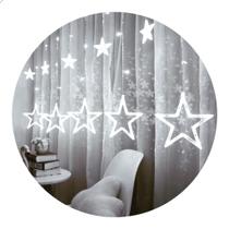 Cascata Estrela Luz Fixa 138 Leds Decoração Natal 3,5 Metros Cascata Estrela Luz Fixa 138 Leds Decoração Natal 3,5 Metros