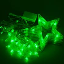 Cascata Estrela Verde 138 Led 2,50m Pisca Com 8 Funções Natal Cascata Estrela Verde 138 Led 2,50m Pisca Com 8 Funções Natal