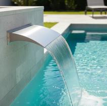 Cascata Inox Wave 30x20 Piscina Cano 50mm Modelo Parede