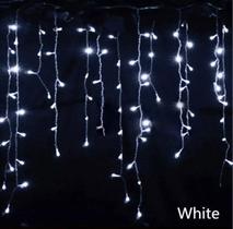 Cascata LED 10 Metros 400 Lâmpadas Branco Frio Fixo sem Efeito 127V