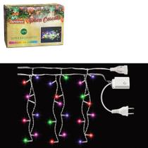 Cascata Led 150 Leds Pisca 8 Funções Ou Fixa Cores Natal - Art Christmas