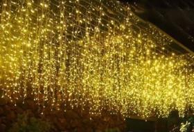 Cascata Led 3 Metros Natal Pisca pisca 110v Varal Lâmpadas Decoração Luzes 8 Funções