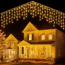 Cascata Luminosa 240 Led Branco Quente Com 8 Funções 4,3m Natal Pisca Pisca Decoração Fachada Festa Cascata Luminosa 240 Led Branco Quente Com 8 Funções 4,3m Natal Pisca Pisca Decoração Fachada Festa
