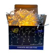 Cascata Natal Pisca Fixo 400 Leds 9,5m Branco Quente 127V Uso Interno 14738-PL Cascata Natal Pisca Fixo 400 Leds 9,5m Branco Quente 127V Uso Interno 14738-PL