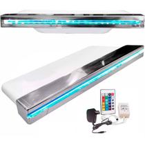 Cascata Para Piscina 60cm De Embutir Bico Inox Com Led Rgb