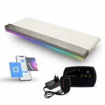 Cascata para Piscina Embutir 200cm em Inox com LED RGB Com Módulo Wi-Fi Smart