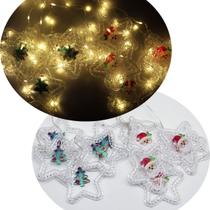 Cascata Pisca LEDs Decoração Árvore Natal Noel Amarelo De 3M Cascata Pisca LEDs Decoração Árvore Natal Noel Amarelo De 3M